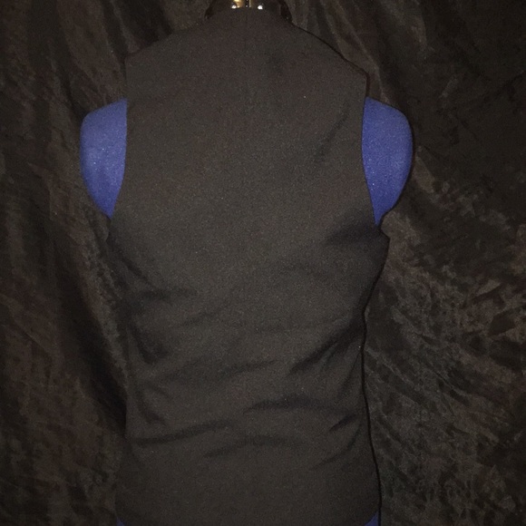 Black formal server waiter waitress work vest for country club high end dining - Picture 5 of 7